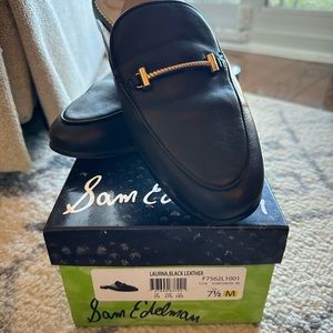 Black Sam Edelman Laurna Leather Mules